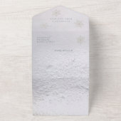 ベイビー・イッツ・コールド・アウトサイド スノーフレーク ベイビーシャワー オール オールインワン招待状 (外側)