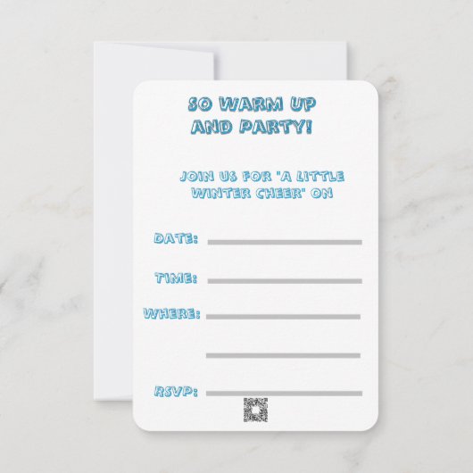 『ベイビー・イッツ・コールド・アウトサイド!』パーティー用品 招待状 (裏面)