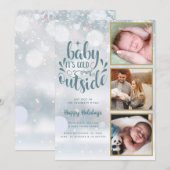 ベイビー・イッツ・コールド・アウトサイド フォト ボーイ ホリデー バース 案内状 (正面/裏面)