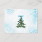 『ベイビー イッツ コールド アウトサイド』 ブルー ボウ 書籍リクエスト エンクロージャーカード (裏面)