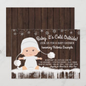 『ベイビー・イッツ・コールド・アウトサイド』ベイビーシャワーパーティー 招待状 (正面/裏面)