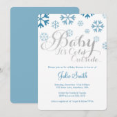 『ベイビー・イッツ・コールド・アウトサイド』ベイビーシャワー招待状 招待状 (正面/裏面)