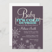 『ベイビー・イッツ・コールド・アウトサイド』ベイビーシャワー招待状 招待状 (正面/裏面)