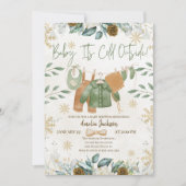 ベイビー・イッツ・コールド・アウトサイド ベイビーシャワー 招待状 (正面)