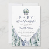 『ベイビー イッツ コールド アウトサイド』ベビーシャワー招待状 招待状 (正面)