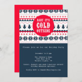 ベイビー イッツ コールド アウトサイド | ホリデーパーティーの招待状 招待状 (正面/裏面)