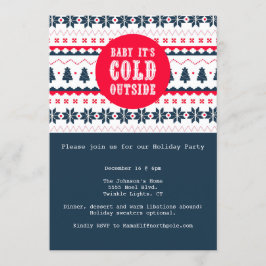 ベイビー イッツ コールド アウトサイド | ホリデーパーティーの招待状 招待状