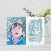 ベイビー・イッツ・コールド・アウトサイド ホリデー フォト シーズンカード (スタンド正面)