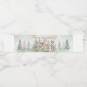 『ベイビー イッツ コールド アウトサイド』モダン ウィンター ウッドランド ペットボトルラベル (シングルラベル)