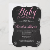 ベイビー・イッツ・コールド・アウトサイド 冬のテーマのシャワー招待状 招待状 (正面)