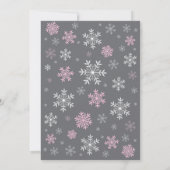 『ベイビー・イッツ・コールド・アウトサイド』冬のベイビーシャワー 招待状 (裏面)