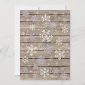 『ベイビー・イッツ・コールド・アウトサイド』冬のベビーシャワー 女の子 招待状 (裏面)