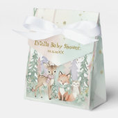『ベイビー イッツ コールド アウトサイド』冬の森のベイビーシャワー フェイバーボックス (正面サイド)