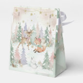 『ベイビー イッツ コールド アウトサイド』冬の森のベイビーシャワー フェイバーボックス (裏面サイド)