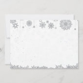 『ベイビー・イッツ・コールド・アウトサイド』冬の雪の結晶ベイビーシャワー 招待状 (裏面)