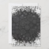 『ベイビー・イッツ・コールド・アウトサイド』冬の雪の結晶ベイビーシャワー 招待状 (裏面)