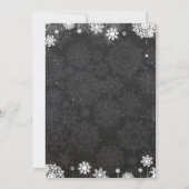 『ベイビー・イッツ・コールド・アウトサイド』冬の雪の結晶 赤ちゃんのお披露目パーティー 招待状 (裏面)