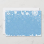 『ベイビー・イッツ・コールド・アウトサイド』冬の青い男の子ベビーシャワー 招待状 (裏面)