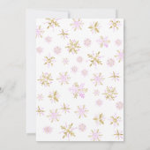 ベイビー・イッツ・コールド・アウトサイド 女の子 ベイビーシャワー 招待状 (裏面)