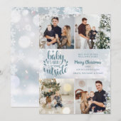 ベイビー イッツ コールド アウトサイド 4 フォト スノー クリスマス (正面/裏面)