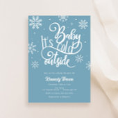 ベイビー イッツ コールド アウト パープル ブルー ベイビー シャワー 招待状