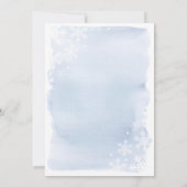 ベイビー イッツ コールド ウィンター ベイビー シャワー ブルー インビテーション (裏面)