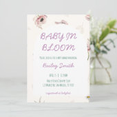 ベイビー・イン・ブルームのシャワー招待状 招待状 (スタンド正面)