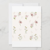 ベイビー・イン・ブルームのシャワー招待状 招待状 (裏面)