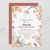 ベイビー・イン・ブルームの花々 招待状 (正面/裏面)
