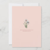 ベイビー・イン・ブルームの花のベビーシャワー招待状 招待状 (裏面)