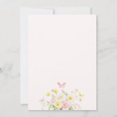 ベイビー・イン・ブルームの花のベビーシャワー 招待状 (裏面)