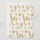 ベイビー・イン・ブルームシャワー ワイルドフラワーズ フラワーズ・ウォーターカラー 招待状 (裏面)