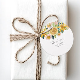 ベイビー イン ブルーム イエロー フラワーラウンド サンクス フェイバータグ