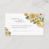 ベイビー・イン・ブルーム イエロー・フローラル おむつ エンクロージャーカード (正面)