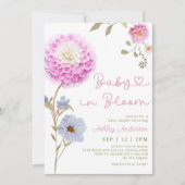 ベイビー・イン・ブルーム ガーデン ベイビー シャワー 招待状 (正面)