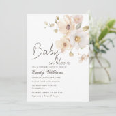 ベイビー イン ブルーム ガーデン ボタニカル ベイビー シャワー 招待状 (スタンド正面)