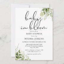 ベイビー イン ブルーム グリー ネリー フラワー ベイビー シャワー
