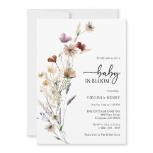 ベイビー イン ブルーム シャワーの招待状