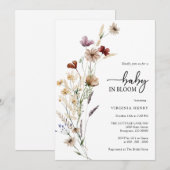 ベイビー イン ブルーム シャワーの招待状 招待状 (正面/裏面)