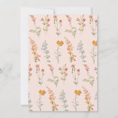 ベイビー・イン・ブルーム ピンクのアーチの女の子のシャワー 招待状 (裏面)