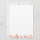 ベイビー・イン・ブルーム ピンクの花のベイビーシャワー 招待状 (裏面)