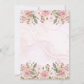 ベイビー・イン・ブルーム ピンクの花のベイビーシャワー 招待状 (裏面)