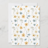 ベイビー イン ブルーム フラワーのベイビーシャワー お礼カード 招待状 (裏面)