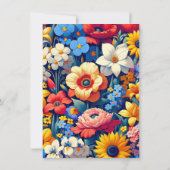 ベイビー・イン・ブルーム フラワービーン ベイビーシャワー サンクス 招待状 (裏面)