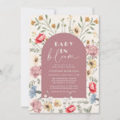 ベイビー・イン・ブルーム フラワーベイビーシャワー 招待状 (正面)