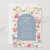 ベイビー・イン・ブルーム フラワーベイビーシャワー 招待状 (正面)