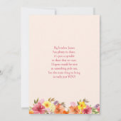 ベイビー・イン・ブルーム フローラル ゴールド アーチ ベイビー スプリンクラー 招待状 (裏面)