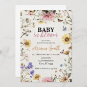 ベイビー・イン・ブルーム ベイビーシャワー 招待状 (正面/裏面)