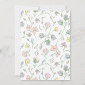 ベイビー・イン・ブルーム ベイビーシャワー 男女兼用 招待状 (裏面)