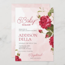 ベイビー イン ブルーム ベイビー シャワー 春 夏 花